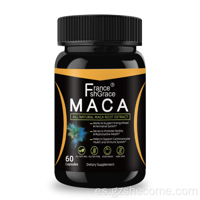 Cápsulas de energía de raíz de maca de alta potencia de Maca de alta potencia